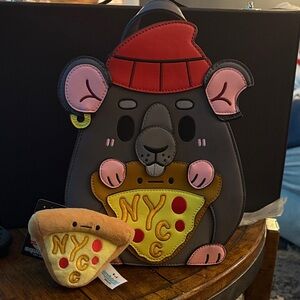New York Comic Con Pizza Rat Backpack and Keychain